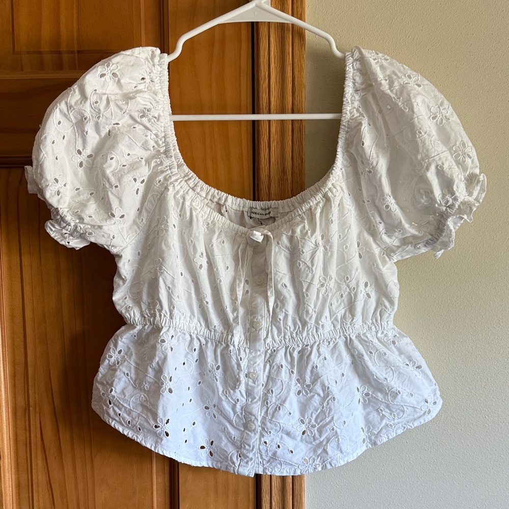 White Eyelet Blouse
